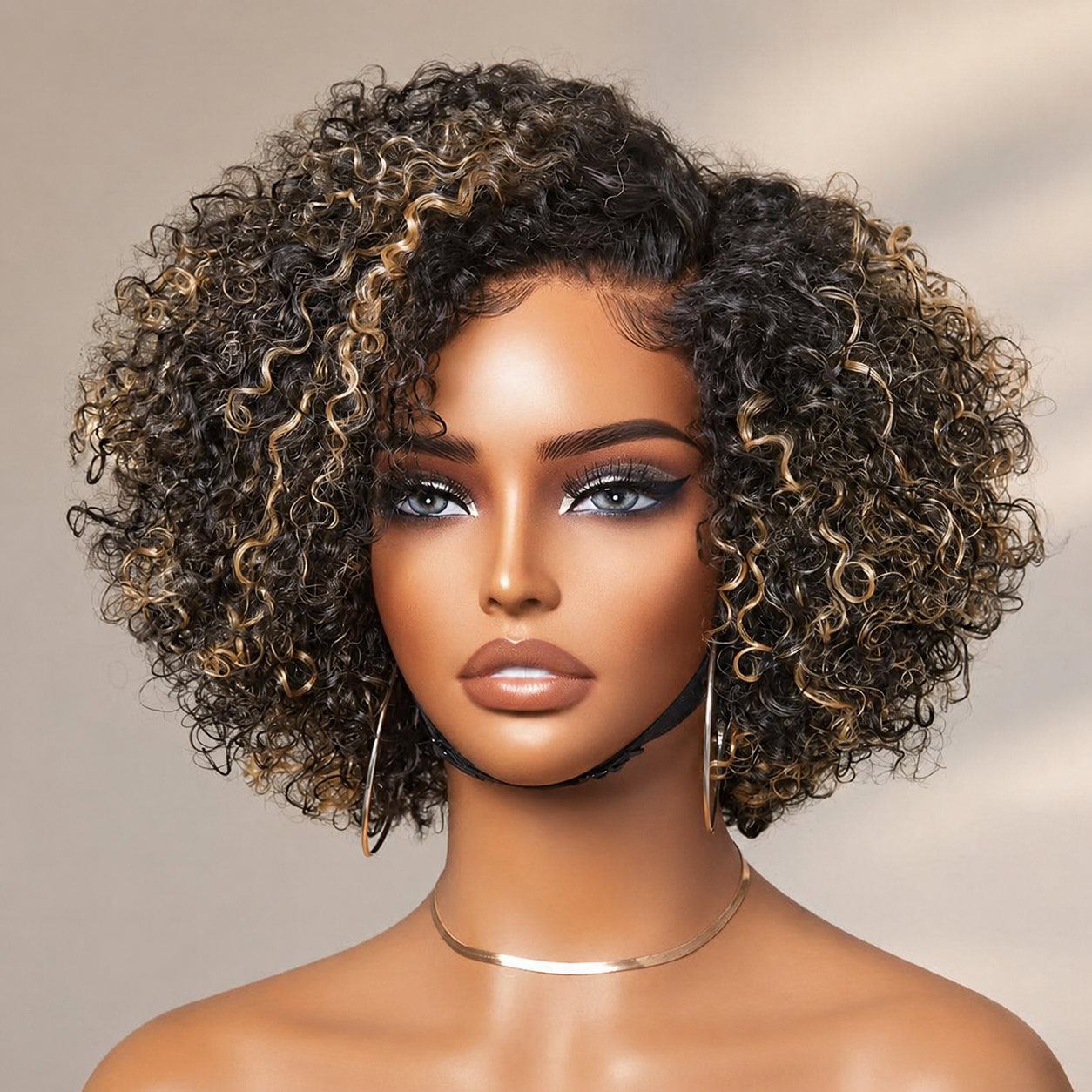 Trendy Short Cut Curly Minimalist HD Lace Glueless Side Part Wig 100% Human Hair Pre-Cut Lace