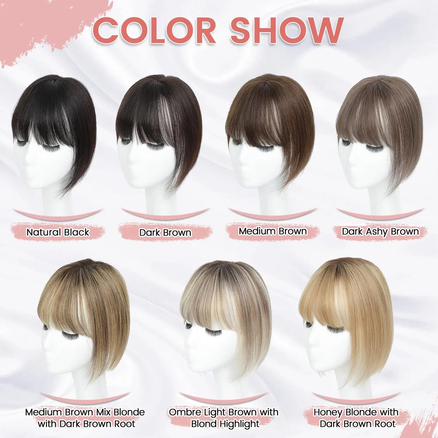 🔥🔥Human Hair Topper with Bangs | Hair Piece for Thinning Hair