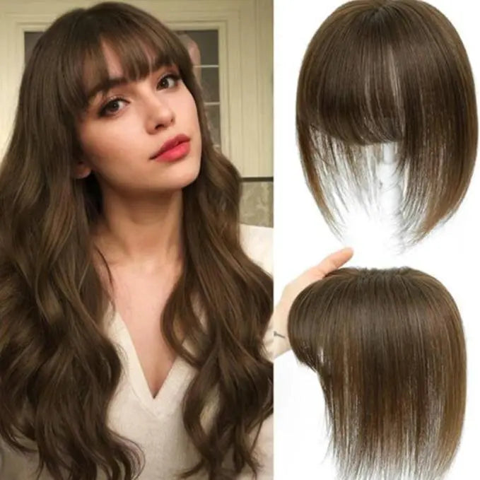 🔥🔥Human Hair Topper with Bangs | Hair Piece for Thinning Hair
