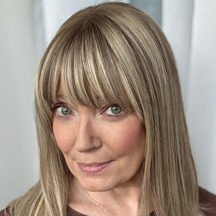 🔥🔥Human Hair Topper with Bangs | Hair Piece for Thinning Hair