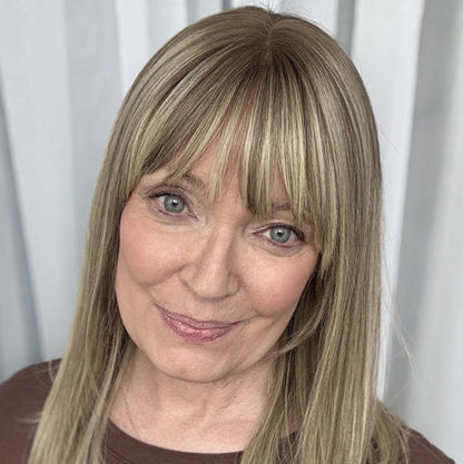 🔥🔥Human Hair Topper with Bangs | Hair Piece for Thinning Hair