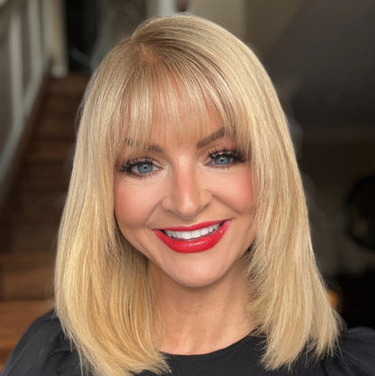 🔥🔥Human Hair Topper with Bangs | Hair Piece for Thinning Hair